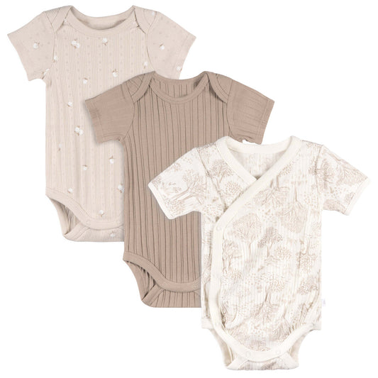 Just Born - Short Sleeve Bodysuits 3pk