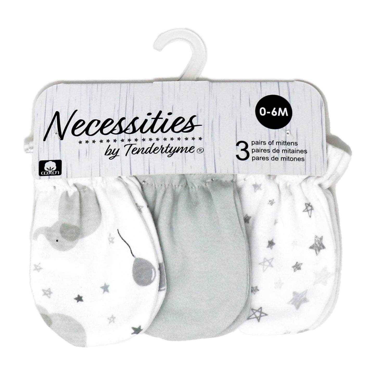 ROSE TEXTILE 3 PK ELEPHANT MITT