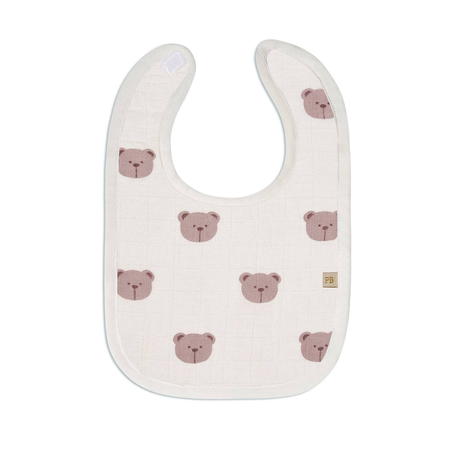 3 Pc Pack Muslin Bibs One Size : White