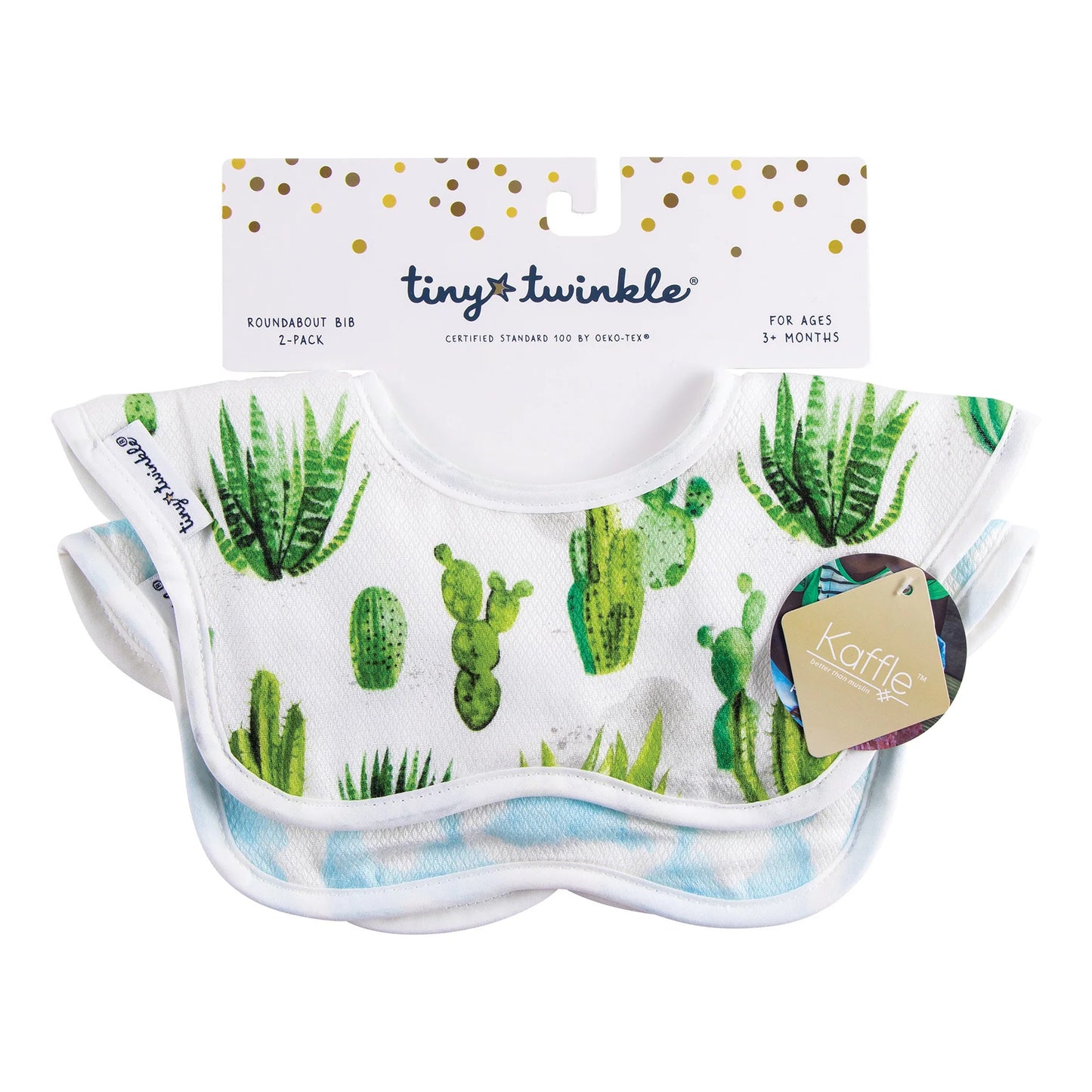 TINY TWINKLE Kaffle Roundabout Bib 2PK - Forest Set