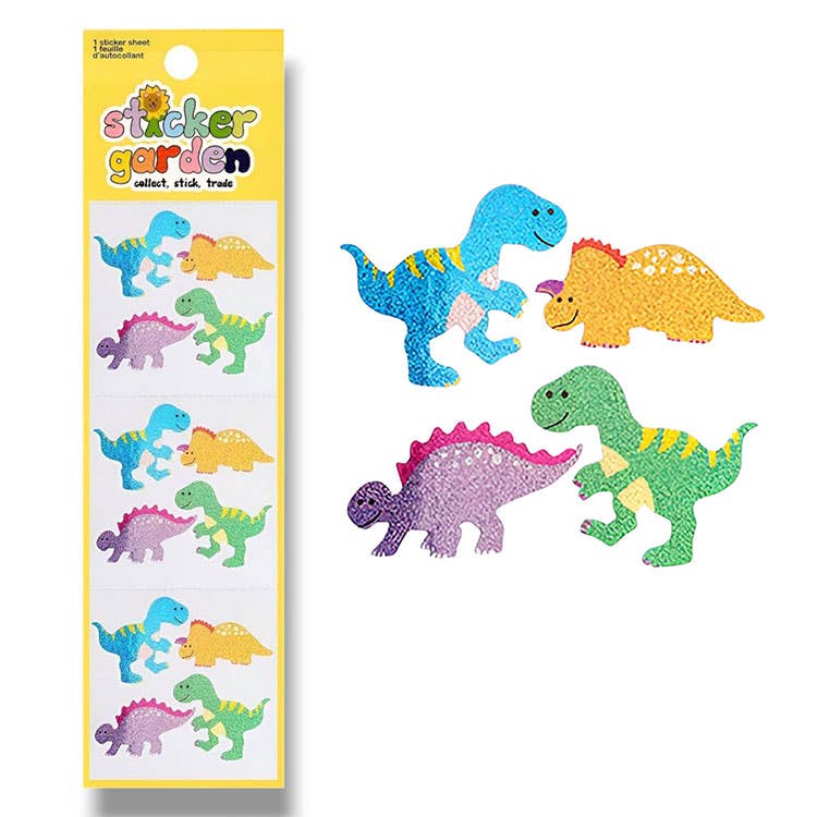 Glitter Dinosaurs Stickers for Kids