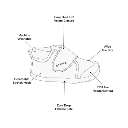 STONZ Cruiser Original Baby Shoes - infographic