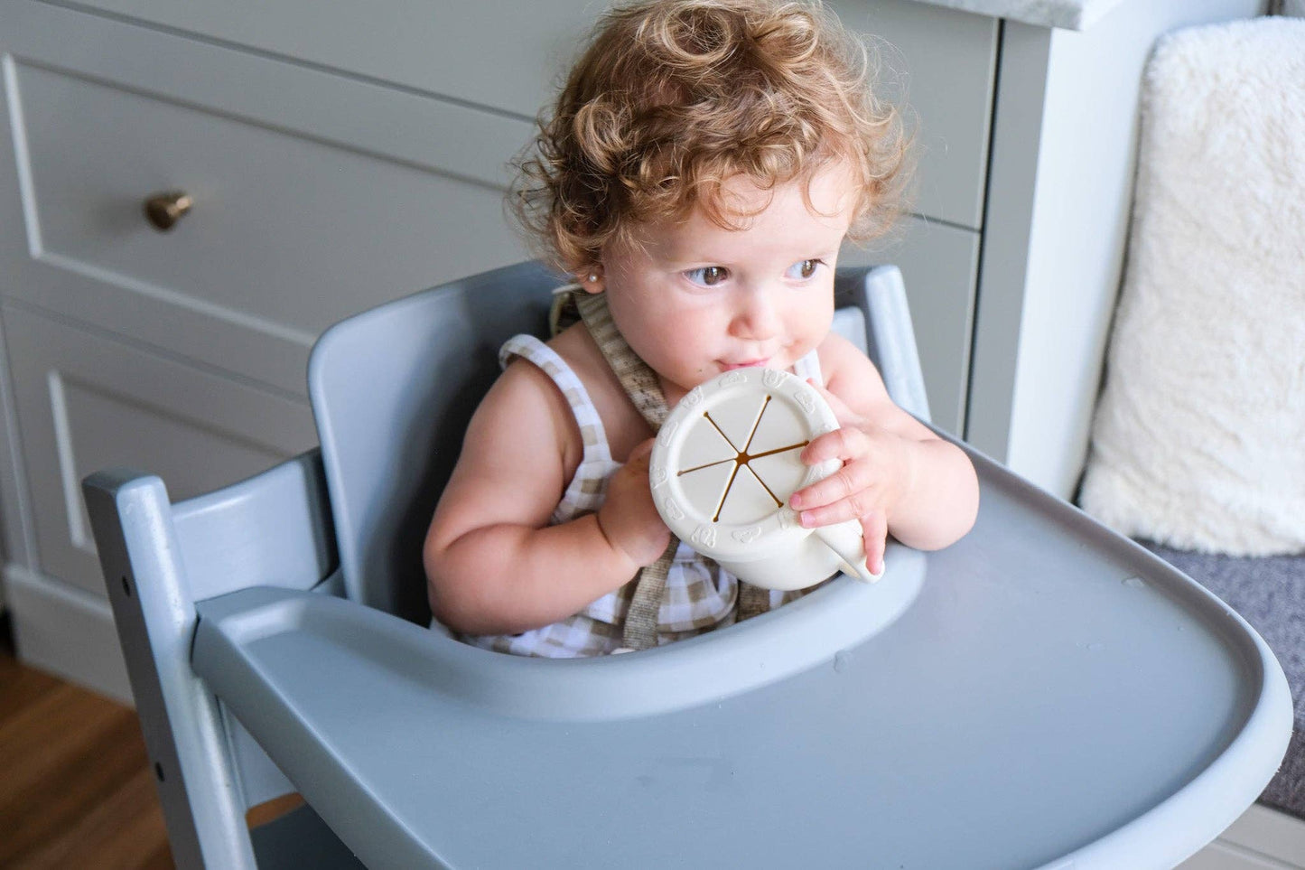 2-in-1 learning cup for snacks and liquids: Mauve