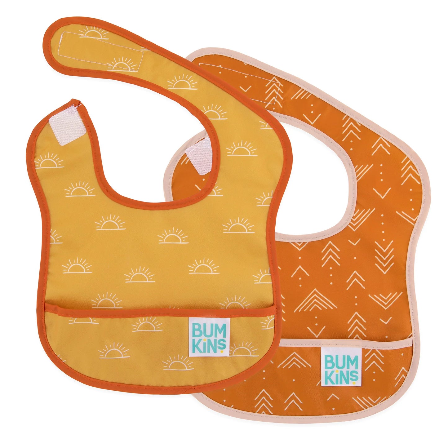 BUMKINS Starter Bib 2PK - Sunshine/Grounded