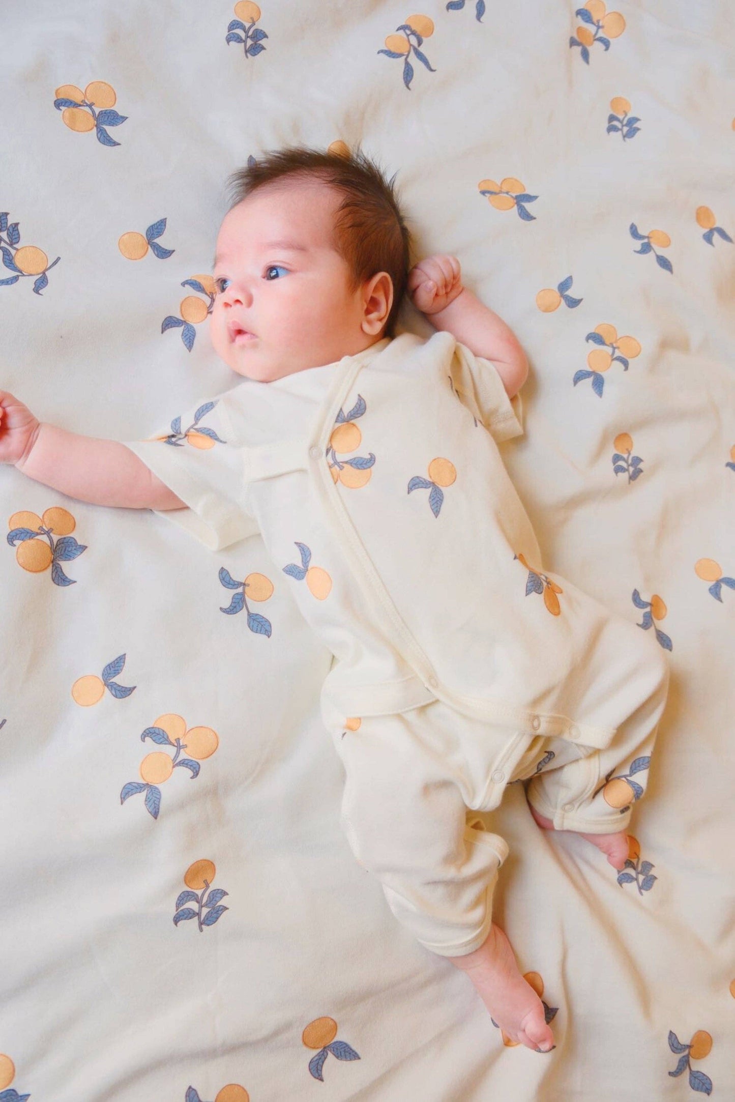 Norsu Organic Kimono Sleeper-Clementine