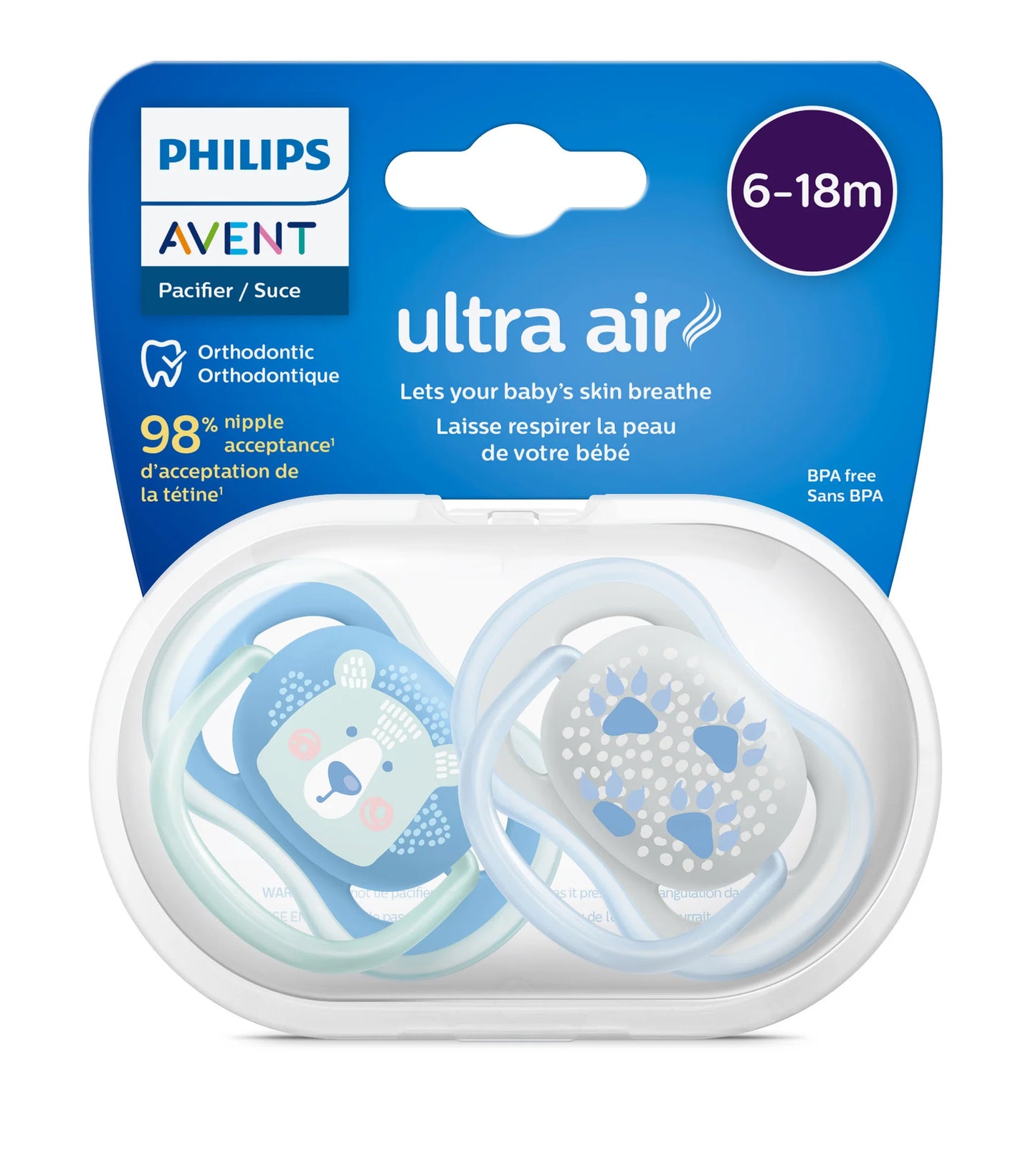 PHILIPS AVENT Ultra Air Pacifier - 6-18M - Assorted Animals