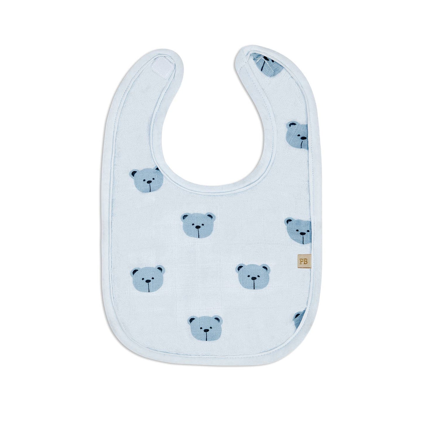 3 Pc Pack Muslin Bibs One Size : White