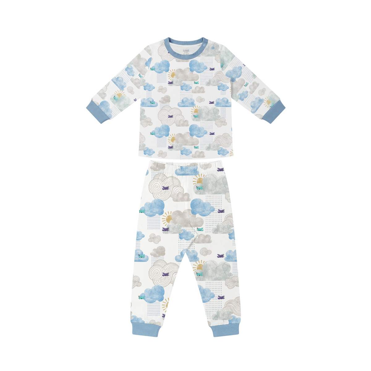 Nest Designs Two-Piece Long Sleeve PJ Set (Organic Cotton)