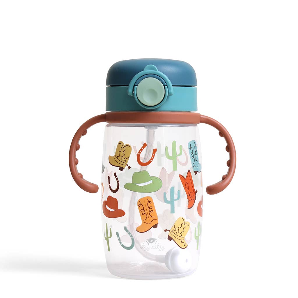 Itzy Sips™ - Straw Cup With Snap-Close Lid: Ribbons & Roses