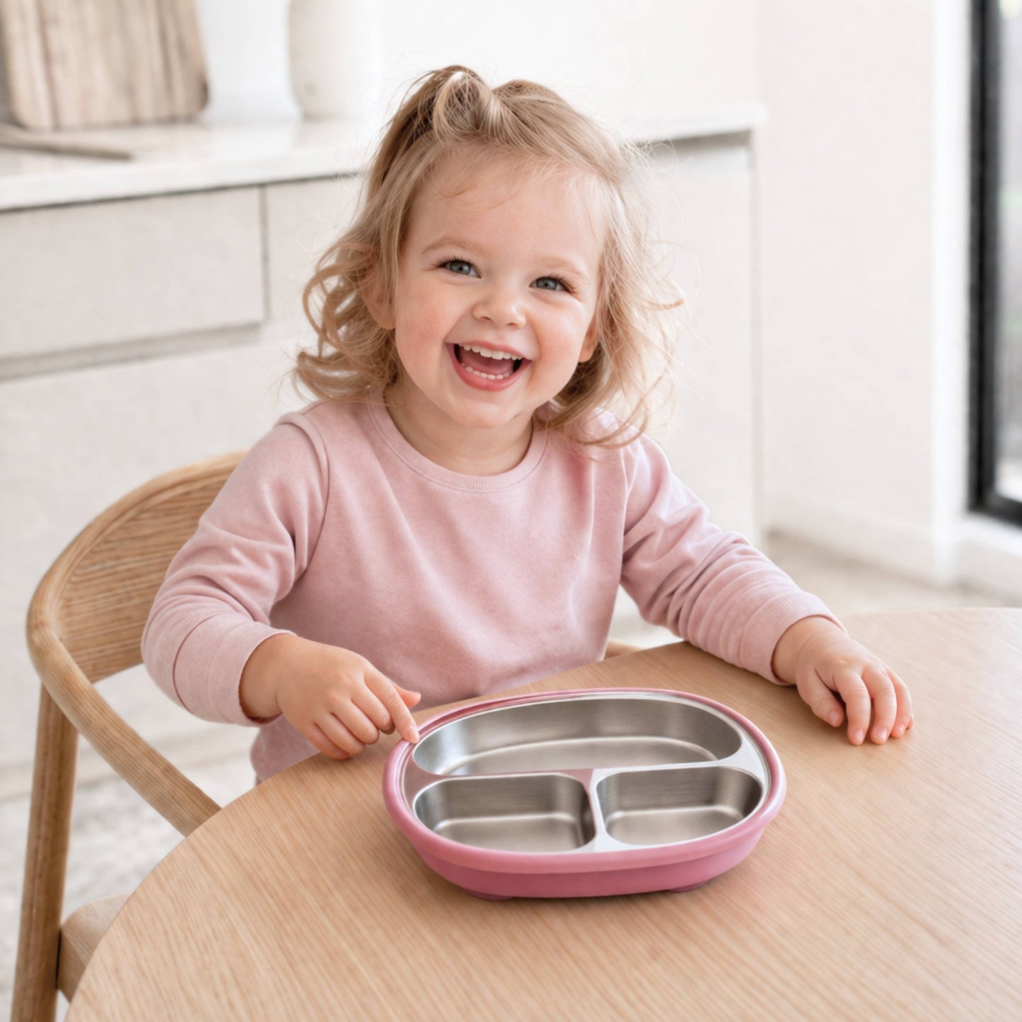 BABY BLISS Stainless Steel Silicone Suction Plate