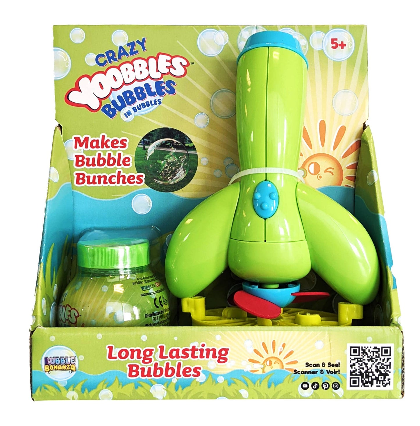 Bubble Bonanza Crazy Yoobbles Bubbles in Bubbles Machine Blower w/ solution