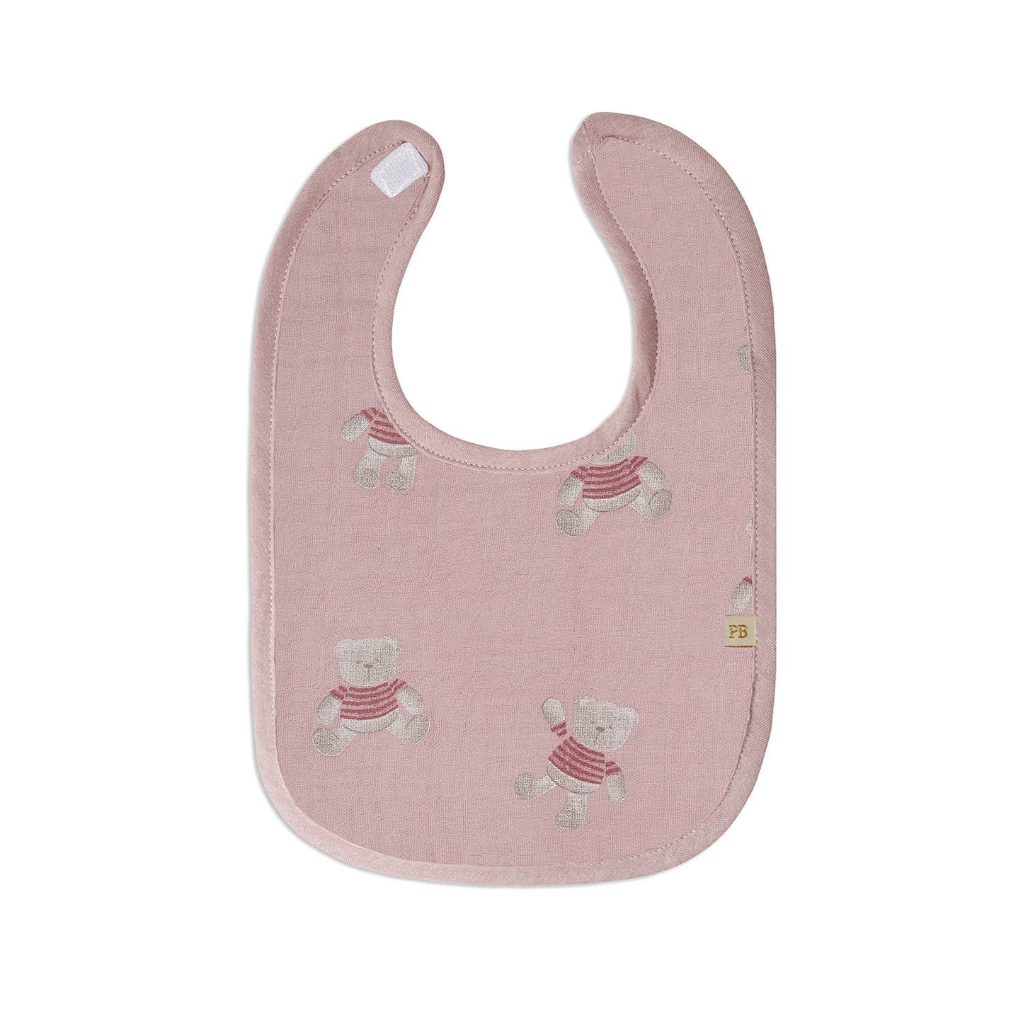 3 Pc Pack Muslin Bibs One Size : Pink