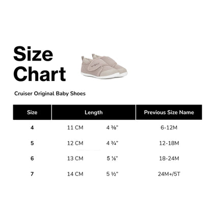 STONZ Cruiser Original Baby Shoes - size chart