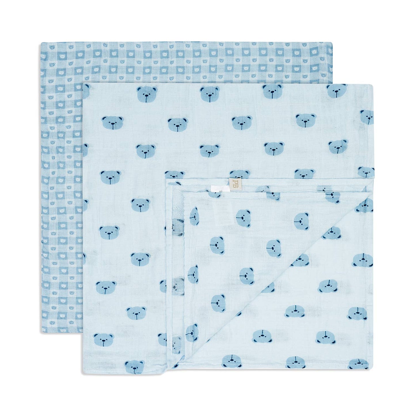 2PC Pack Muslin Swaddles 36" X 40": Beige