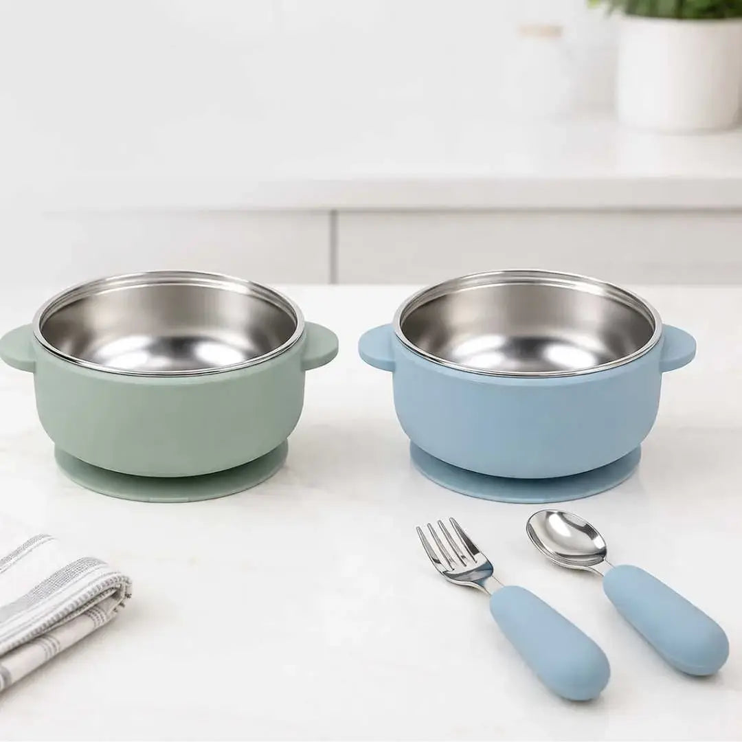 BABY BLISS Stainless Steel Bowl & Utensil Set