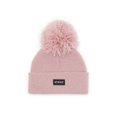 STONZ Pom Beanie in Haze Pink - product photo