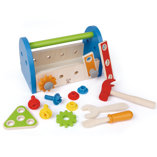 Hape® Fix It Kid's Wooden Tool Box And Accessory Play Set