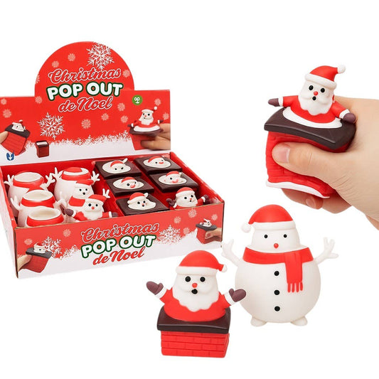 Pop Out Santa Snowman Pop-Up Toy