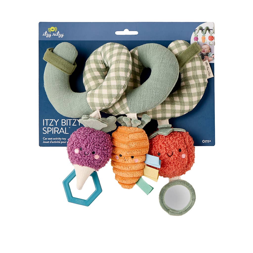Itzy Bitzy Spiral Car Seat Activity Toy: Rainbow