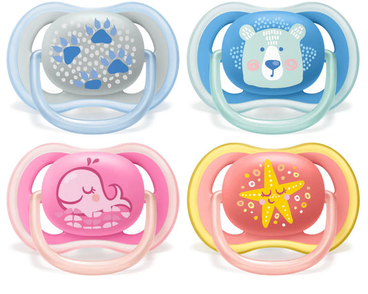 PHILIPS AVENT Ultra Air Pacifier - 6-18M - Assorted Animals