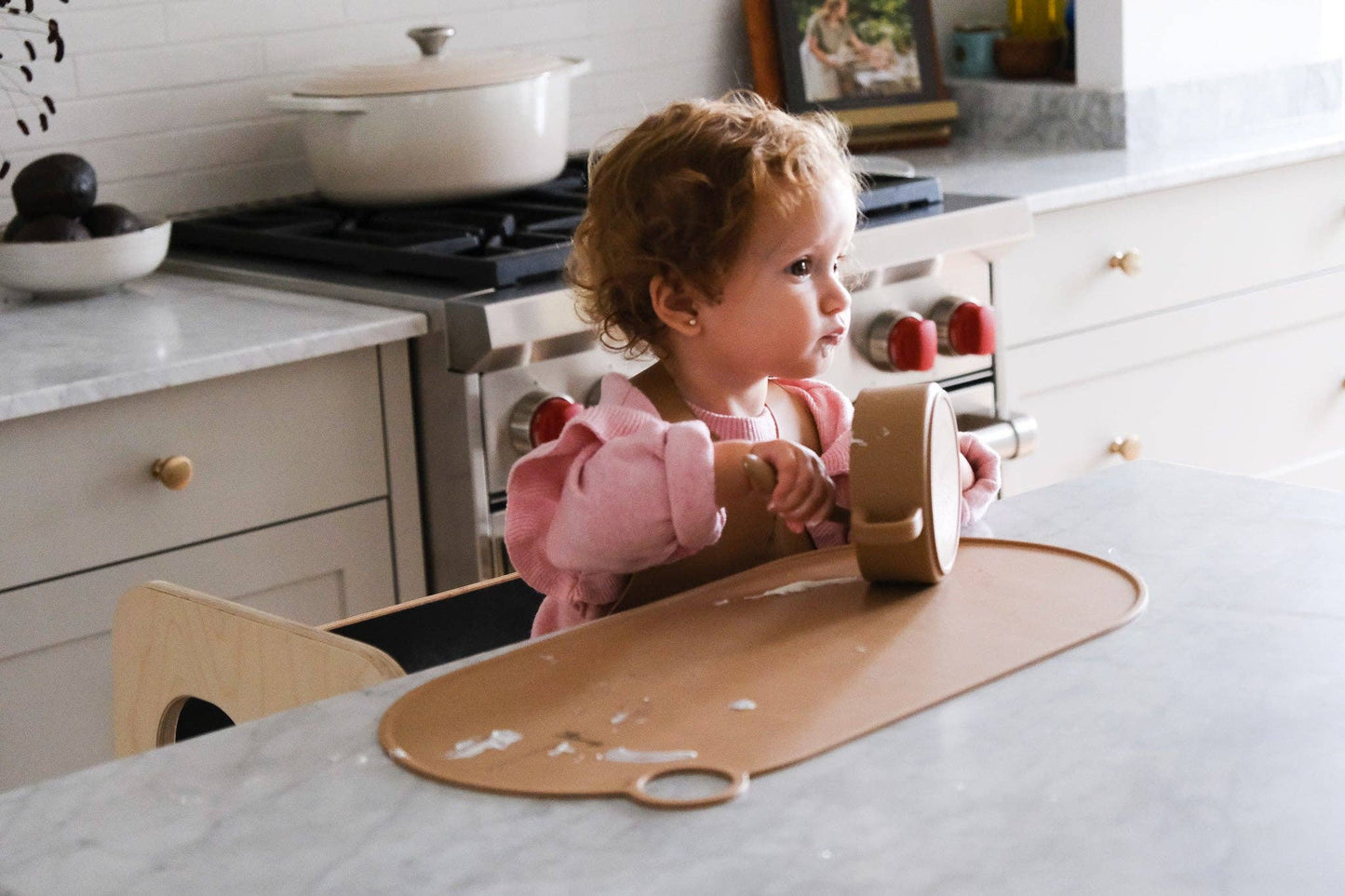 Non-slip and flexible silicone placemat: Mauve