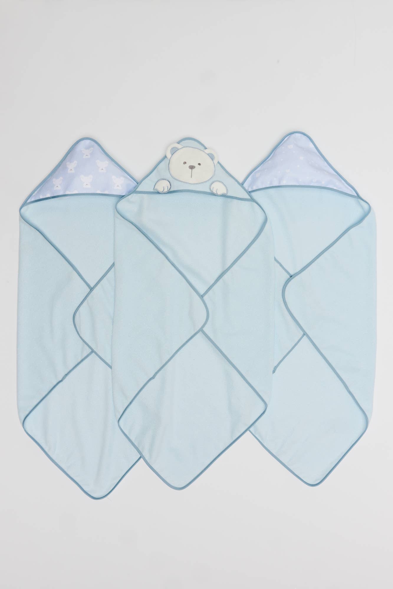 3 Pack Hooded Towels One Size |  28" X 28": Pink