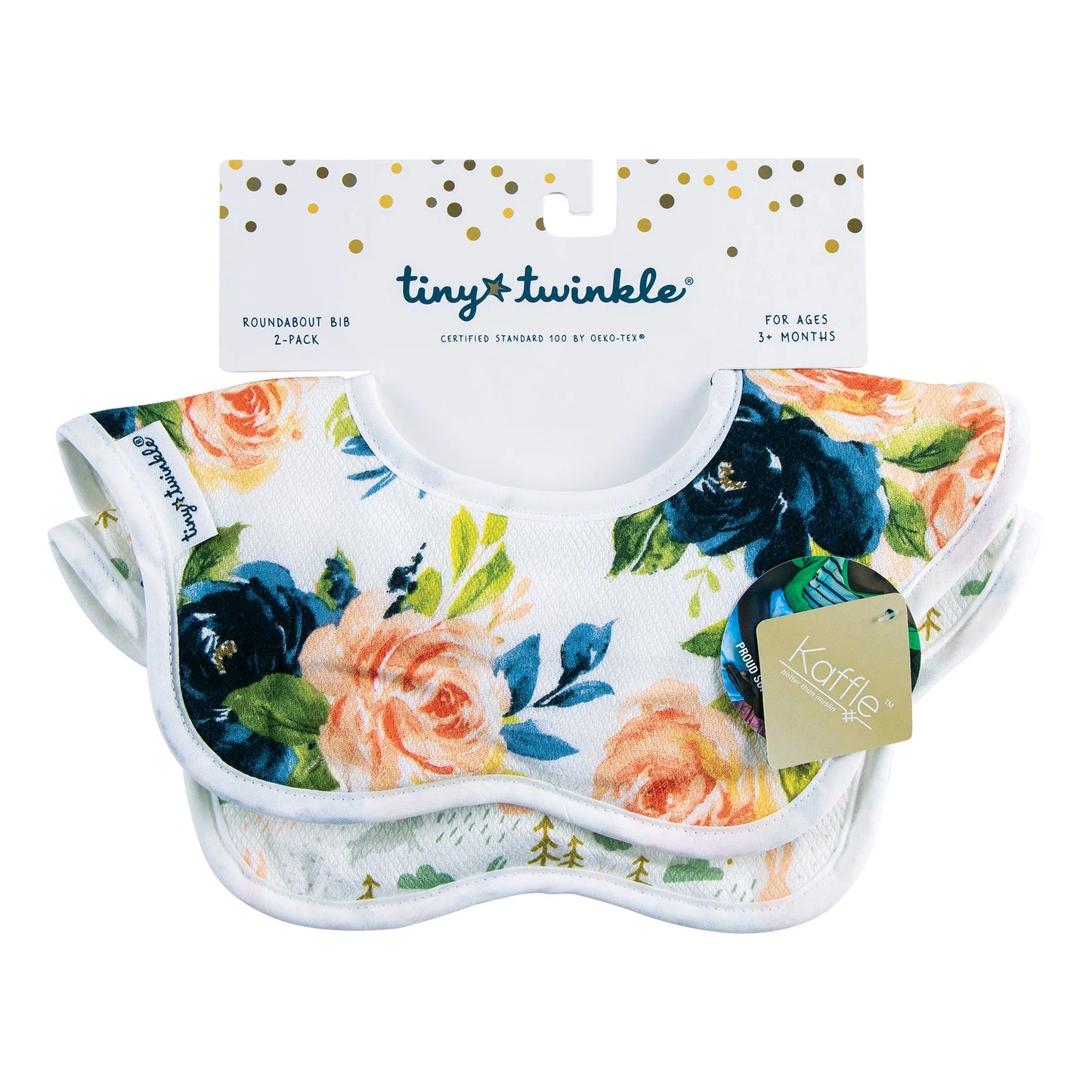 TINY TWINKLE Kaffle Roundabout Bib 2PK - Blush Set