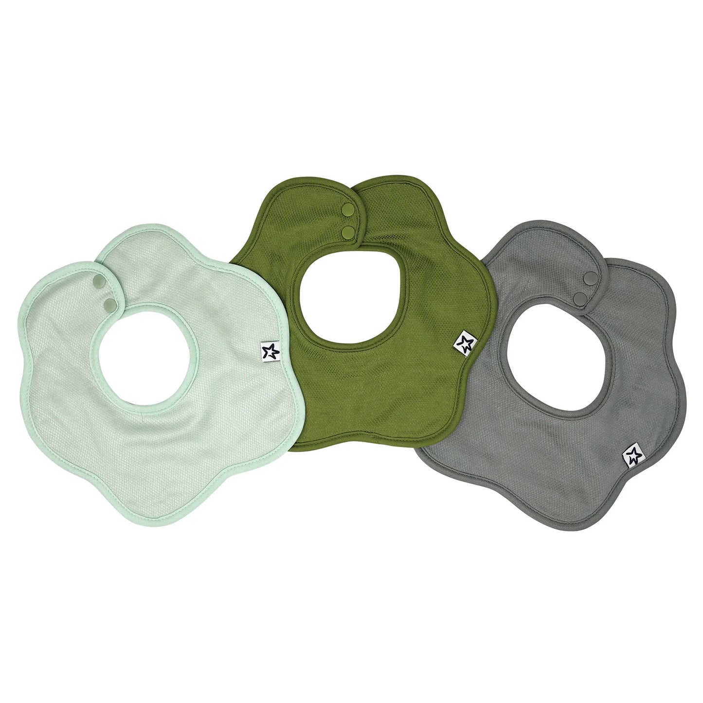 TINY TWINKLE Kaffle Roundabout Drool Bibs 3 Pack