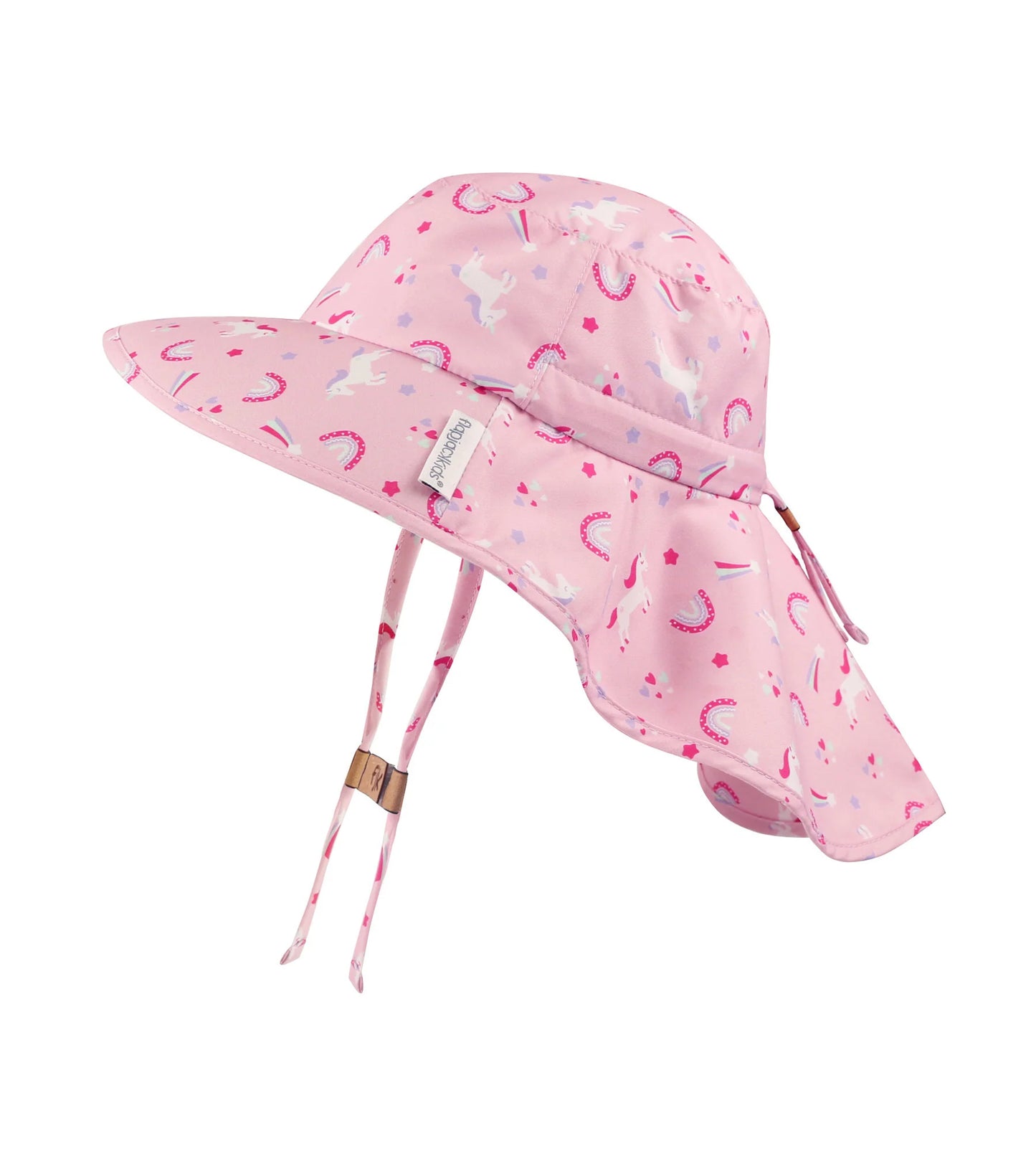 FLAPJACKKIDS Sun Hat with Neck Cape - Unicorn