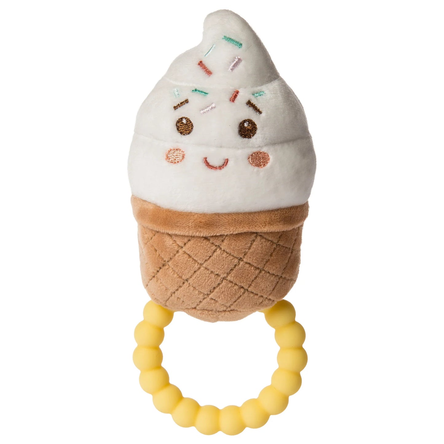 MARY MEYER Sweet Soothie Teether Rattle - Sprinkly Ice Cream - 5"
