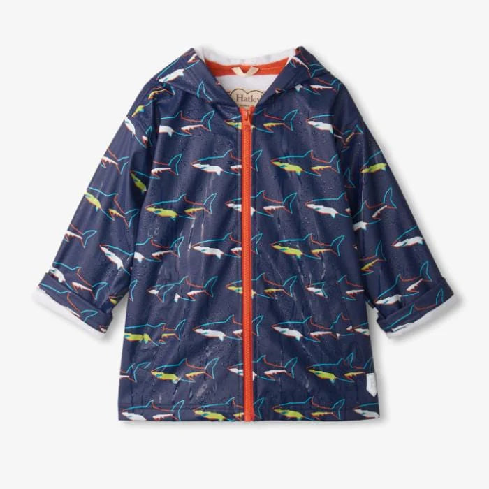 HATLEY Colour Changing Rain Jacket - Sharks