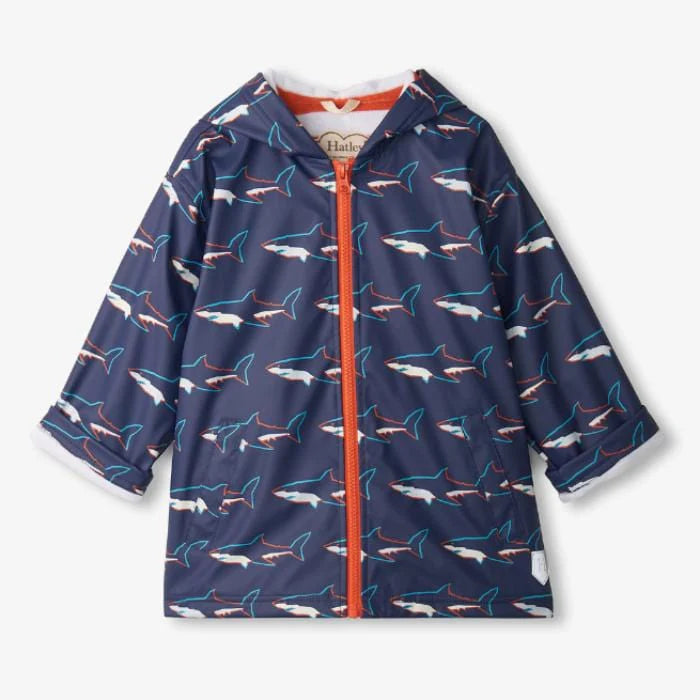 HATLEY Colour Changing Rain Jacket - Sharks