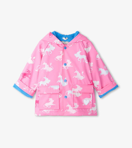 HATLEY preschool color changing raincoat - MYSTICAL UNICORN