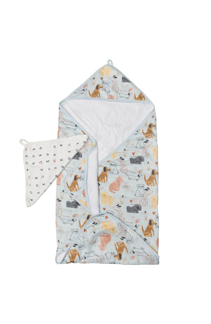 Loulou Lollipop Hooded Towel Set in Honey Puppet - product photo