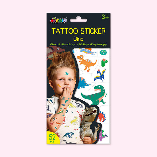 Avenir Tattoo Sticker in Dino - packaging front