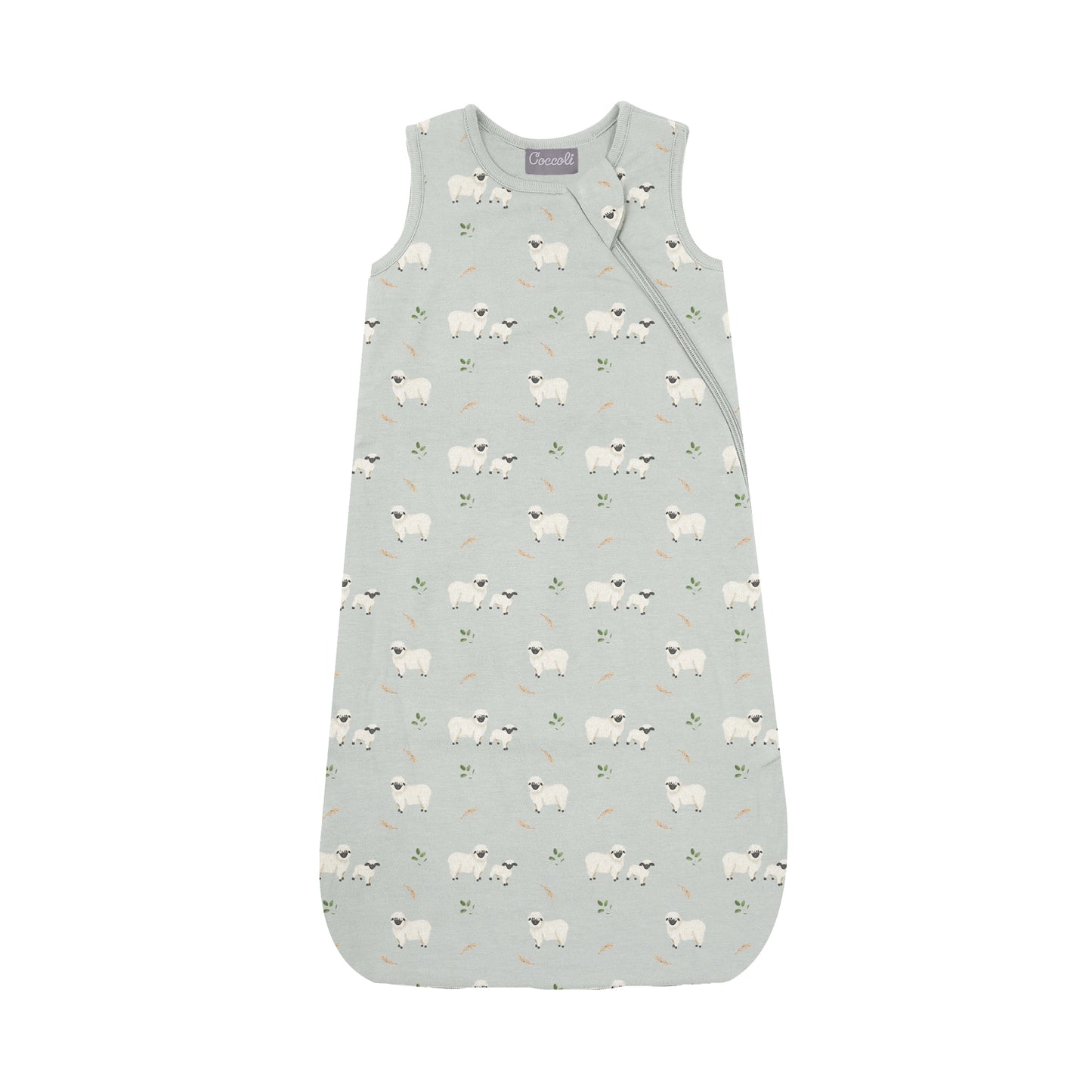 COCCOLI COTTON-MODAL 1.5 TOGS SLEEPSACK -SHEEP ON MERCURY
