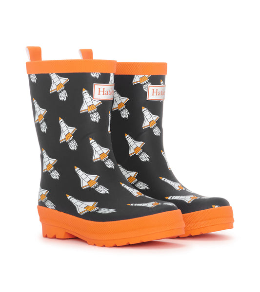 Hatley space shuttle matte rain boots