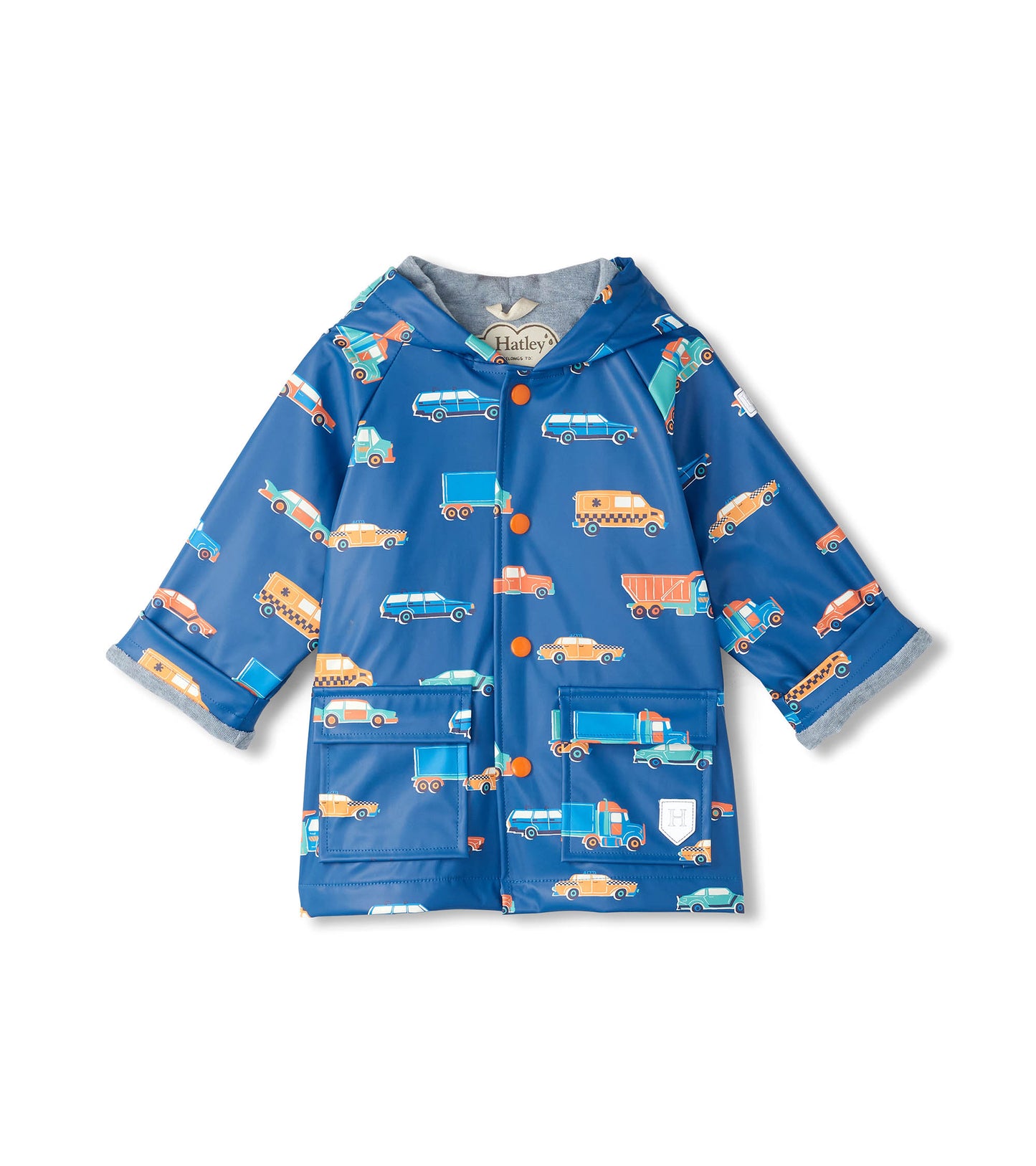 Hatley kids driving cars preschool raincoat