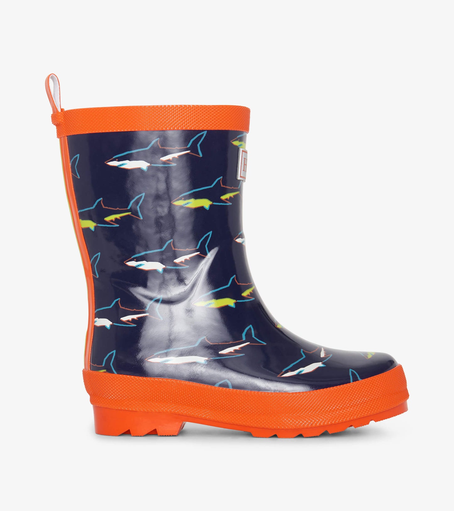 HATLEY Boys Shark Shiny Rain Boots