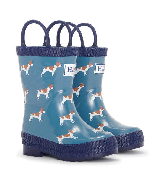 Hatley friendly bulldogs preschool rain boots