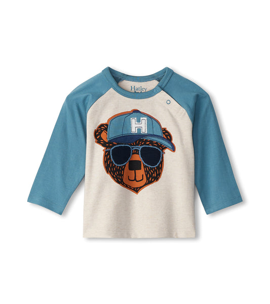 Hatley cool bear longsleeve raglan tee