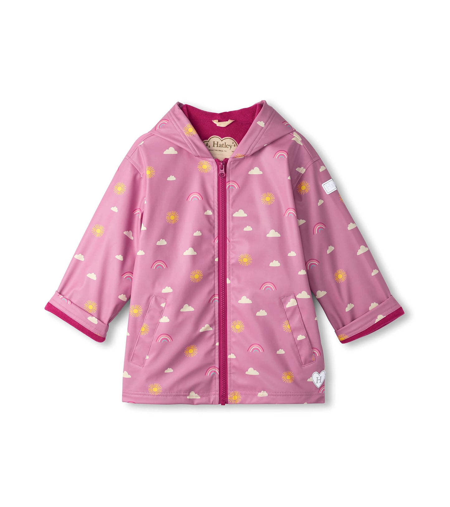 Hatley kids sun charms zip up rain jacket