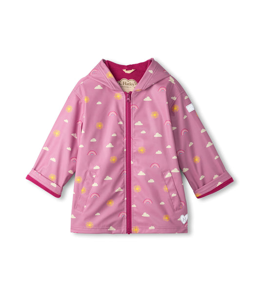 Hatley kids sun charms zip up rain jacket