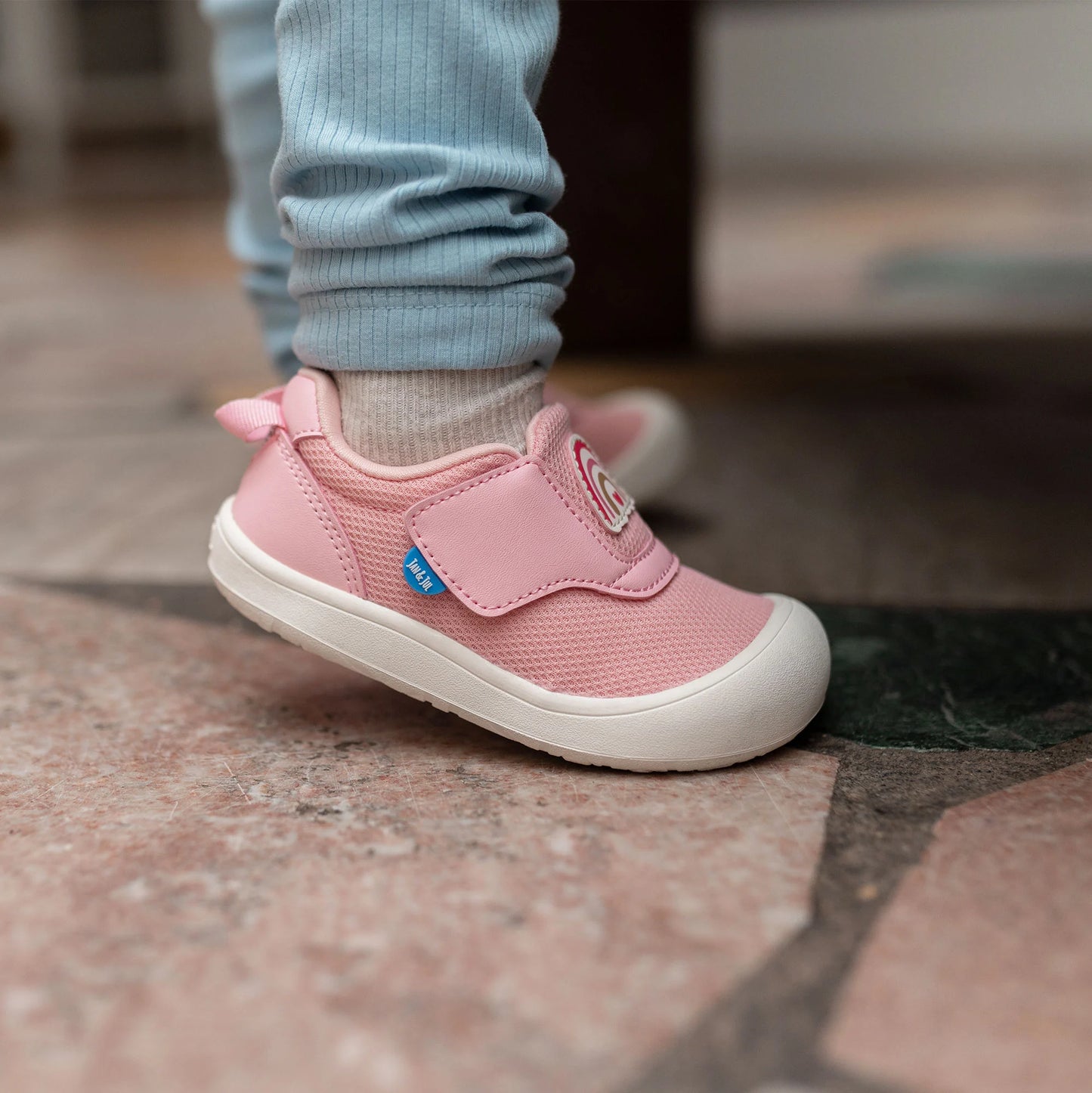 Jan and Jul  | Mini-Flyer Toddler Sneakers | Pink Rainbow