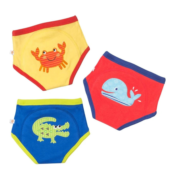 ZOOCCHINI Organic Cotton 3 Piece Potty Training Pants - Ocean Friend Boy